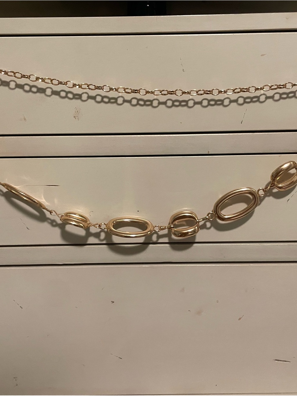 Edikted Gold Oval Link Layered Necklace
